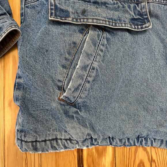 Vintage 90s Denim Sherpa Jacket - Men's XL - Picture 8 of 9